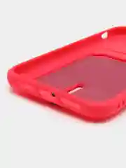Фуксия силиконовый чехол для iPhone XR (Айфон ХР) с карманом для карт, чехол на айфон
