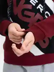 Бордовый свитшот Bonito kids, толстовка для мальчика, с капюшоном
