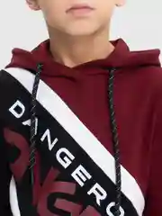Бордовый свитшот Bonito kids, толстовка для мальчика, с капюшоном