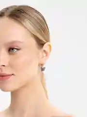Черный серьги с подвеской Бабочка