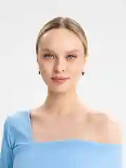 Черный серьги с подвеской Бабочка