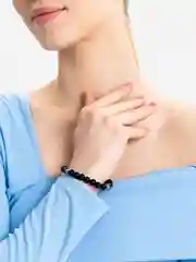 Серебряный браслет из натуральных камней, шунгит
