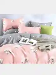 Коралловый меланж комплект постельного белья 2х спальный, Состав ткани - САТИН