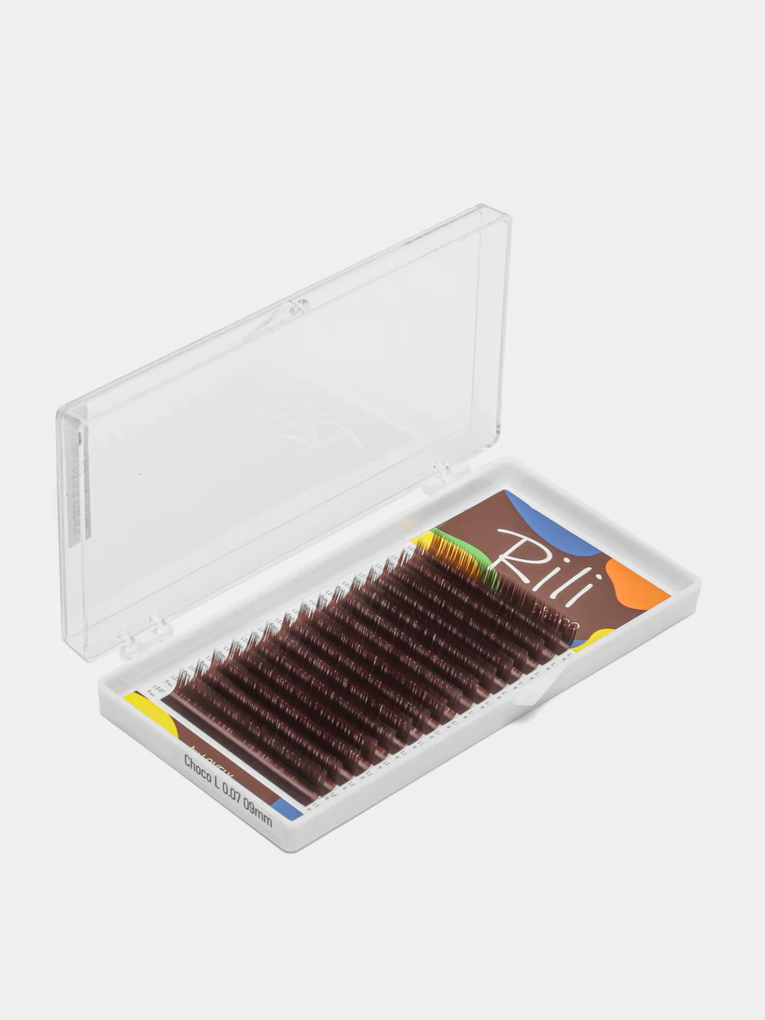 Ресницы для наращивания Rili "Choco", тёмно-коричневые, 16 линий