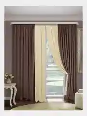 Коричневый комплект штор "Канвас", 3 х 2,8 м