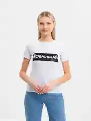 Белый футболка женская, с надписью