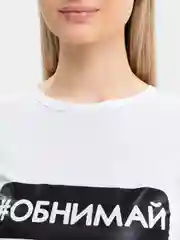 Белый футболка женская, с надписью