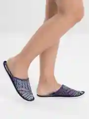 Фиолетовый тапочки домашние женские, ЖТП / косички фиолетовые