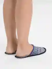 Фиолетовый тапочки домашние женские, ЖТП / косички фиолетовые