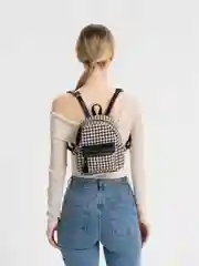 Черный женский рюкзак с принтом LaFemme