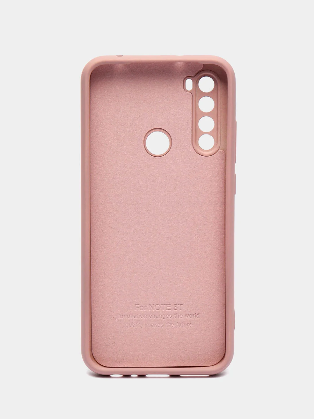 Пудровый чехол Xiaomi Redmi Note 8T, Сяоми Редми Нот 8Т силиконовый, с закрытым низом