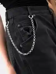Серебряный цепь на джинсы Nika
