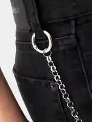 Серебряный цепь на джинсы Nika