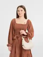 Молочный сумка женская через плечо, с цепочкой