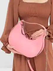 Розовый сумка женская через плечо, с цепочкой