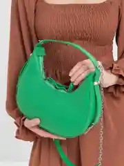 Зеленый сумка женская через плечо, с цепочкой