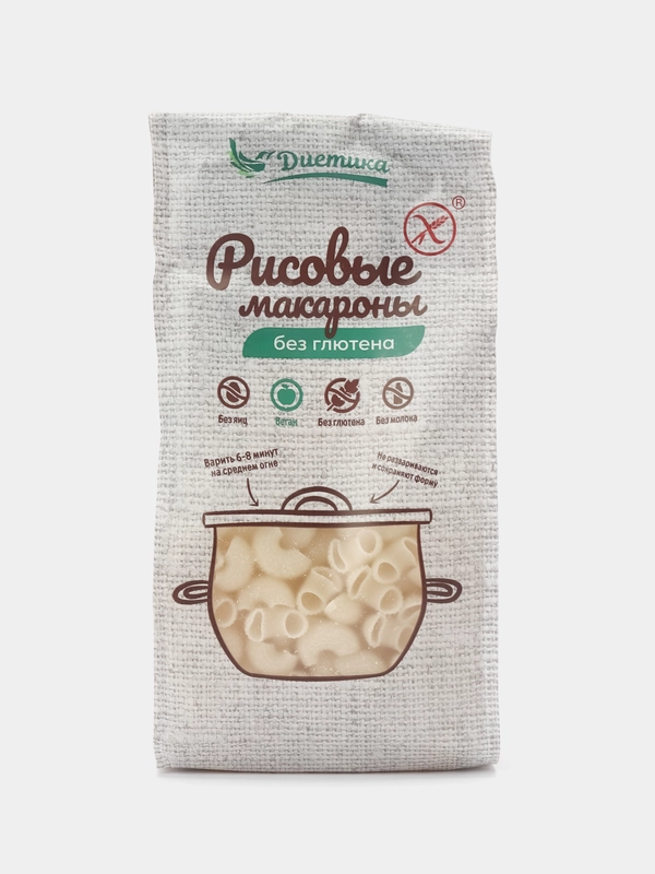 Макароны фигурные из рисовой муки "Рожок Большой", 250 г
