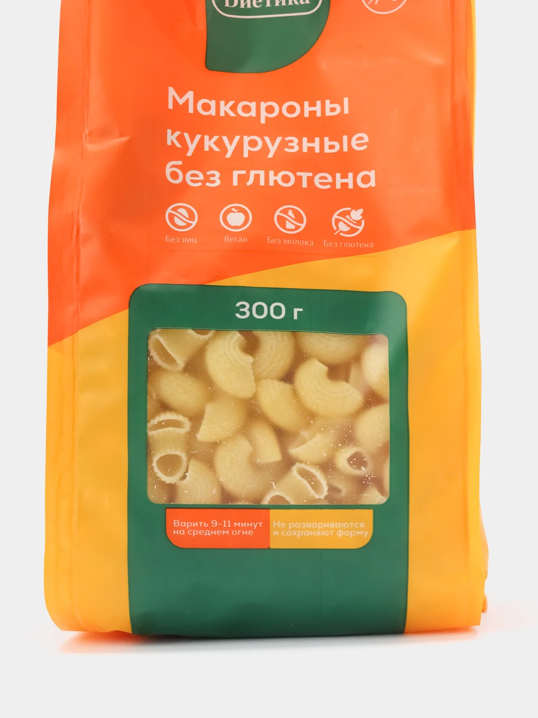 Макароны фигурные из кукурузной муки "Рожок большой", 300 г