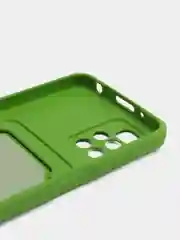 Лайм силиконовый чехол для Xiaomi Redmi 10 ( Сяоми Редми 10 ) с карманом для карт