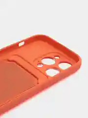 Манго силиконовый чехол для iPhone 14 Pro (Айфон 14 Про), с карманом для карт, чехол на айфон