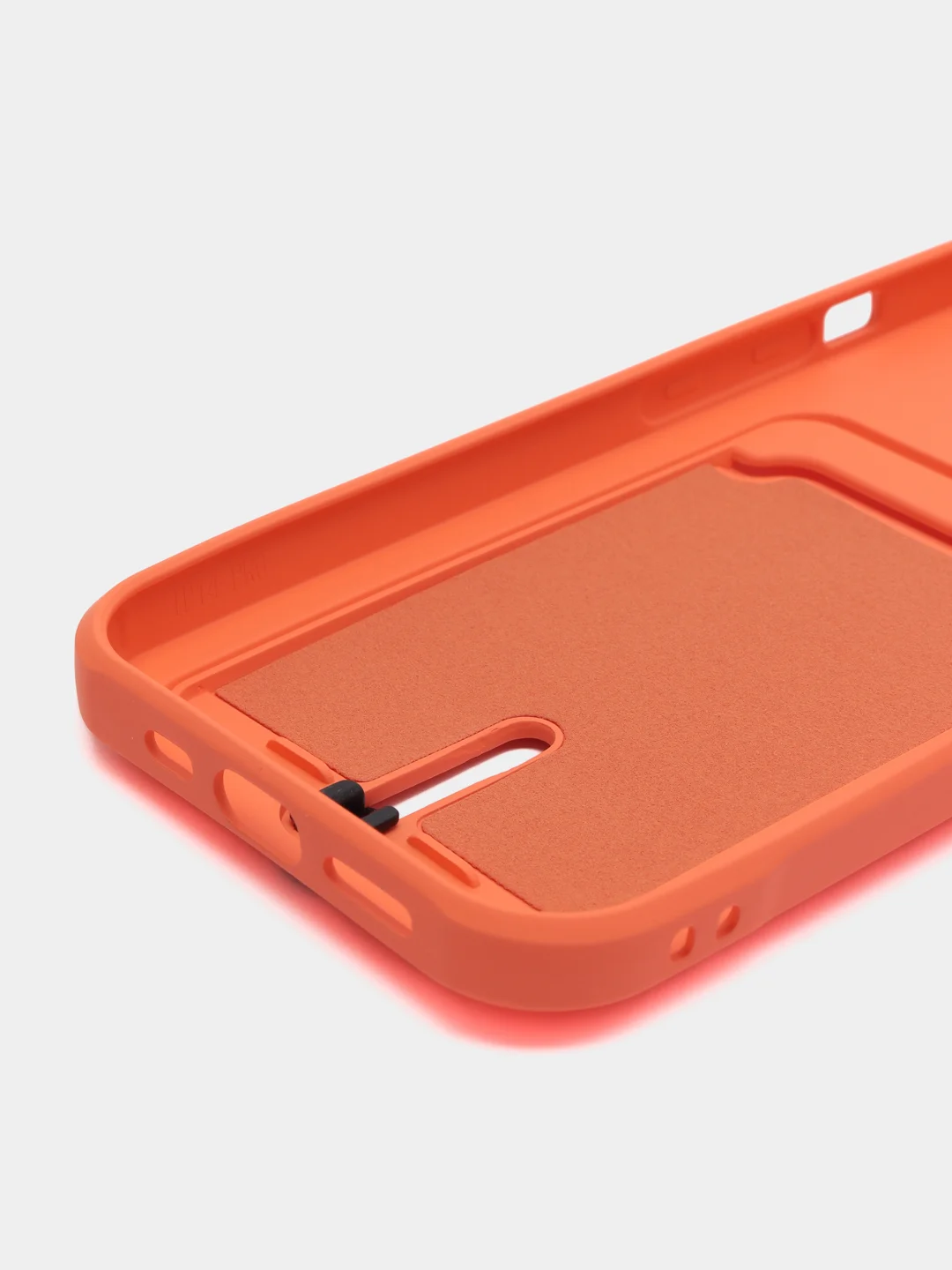 Манго силиконовый чехол для iPhone 14 Pro (Айфон 14 Про), с карманом для карт, чехол на айфон