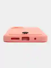 Пастельно-коралловый силиконовый чехол для Xiaomi Redmi 10 ( Сяоми Редми 10 ) с карманом для карт