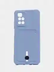 Аметистовый силиконовый чехол для Xiaomi Redmi 10 ( Сяоми Редми 10 ) с карманом для карт