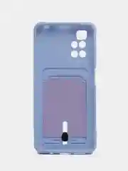 Аметистовый силиконовый чехол для Xiaomi Redmi 10 ( Сяоми Редми 10 ) с карманом для карт