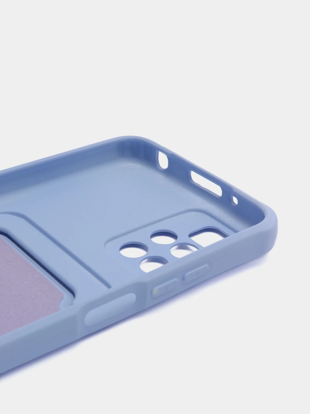Аметистовый силиконовый чехол для Xiaomi Redmi 10 ( Сяоми Редми 10 ) с карманом для карт