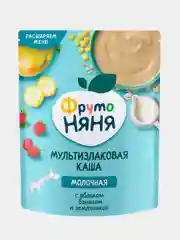Каша молочная Фрутоняня Мультизлаковая Яблоко/Банан/Земляника с 6мес д/пак 200г