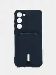 Темно-синий силиконовый чехол для Samsung Galaxy S23 Plus, S23+ (Самсунг Галакси С23 Плюс), с карманом