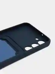 Темно-синий силиконовый чехол для Samsung Galaxy S23 Plus, S23+ (Самсунг Галакси С23 Плюс), с карманом