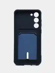 Темно-синий силиконовый чехол для Samsung Galaxy S23 Plus, S23+ (Самсунг Галакси С23 Плюс), с карманом