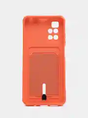 Манго силиконовый чехол для Xiaomi Redmi 10 ( Сяоми Редми 10 ) с карманом для карт