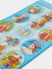 Голубой наклейки пасхальные, с глиттером