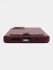 Тёмно-бордовый силиконовый чехол для Xiaomi Redmi 10 ( Сяоми Редми 10 ) с карманом для карт