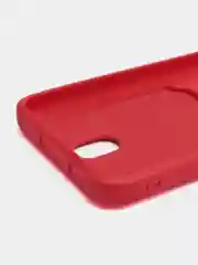 Вишнёвый чехол силиконовый на Samsung Galaxy S23 (Самсунг Галакси С23), с карманом