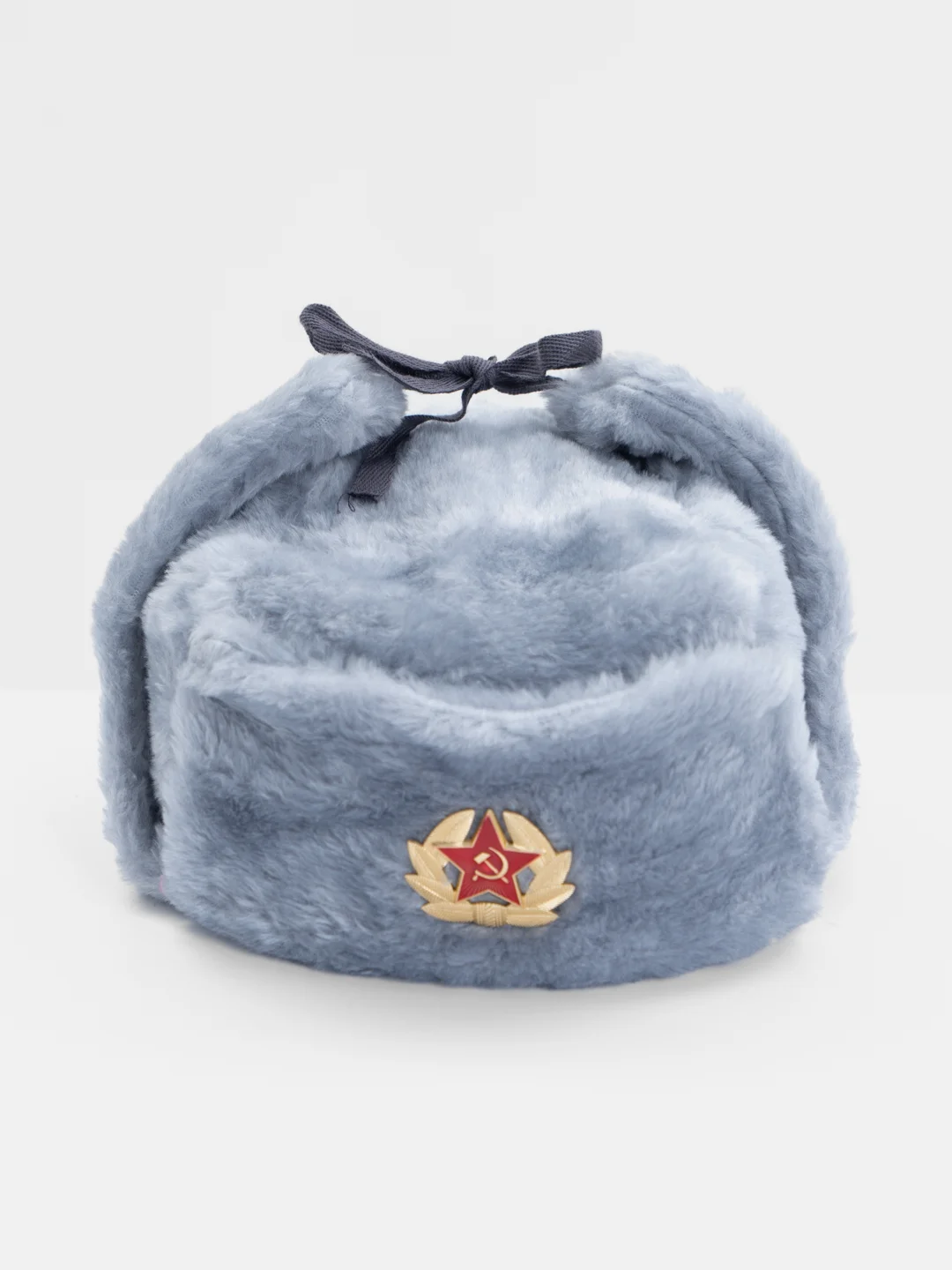 Серебряный шапка ушанка с кокардой СССР, сувенирная