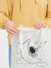 Белый сумка-шоппер с замком, женская
