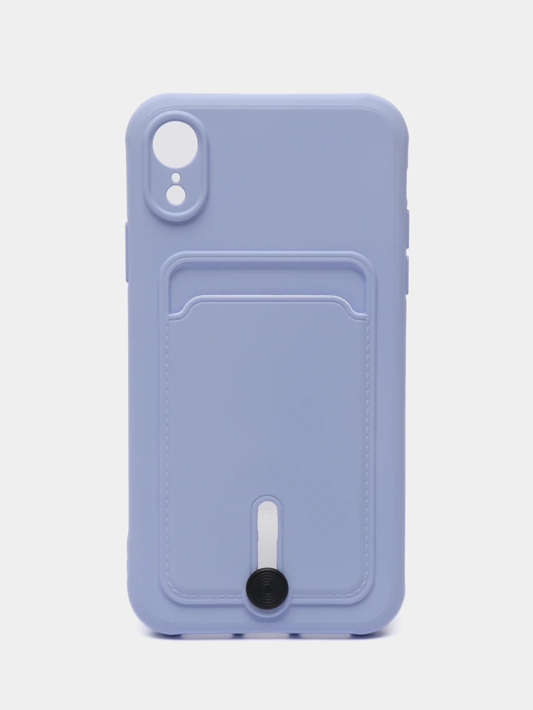 Лавандовый силиконовый чехол для iPhone XR (Айфон ХР) с карманом для карт, чехол на айфон