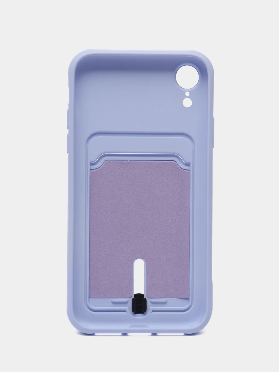 Лавандовый силиконовый чехол для iPhone XR (Айфон ХР) с карманом для карт, чехол на айфон