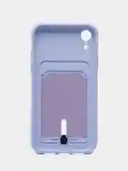 Лавандовый силиконовый чехол для iPhone XR (Айфон ХР) с карманом для карт, чехол на айфон