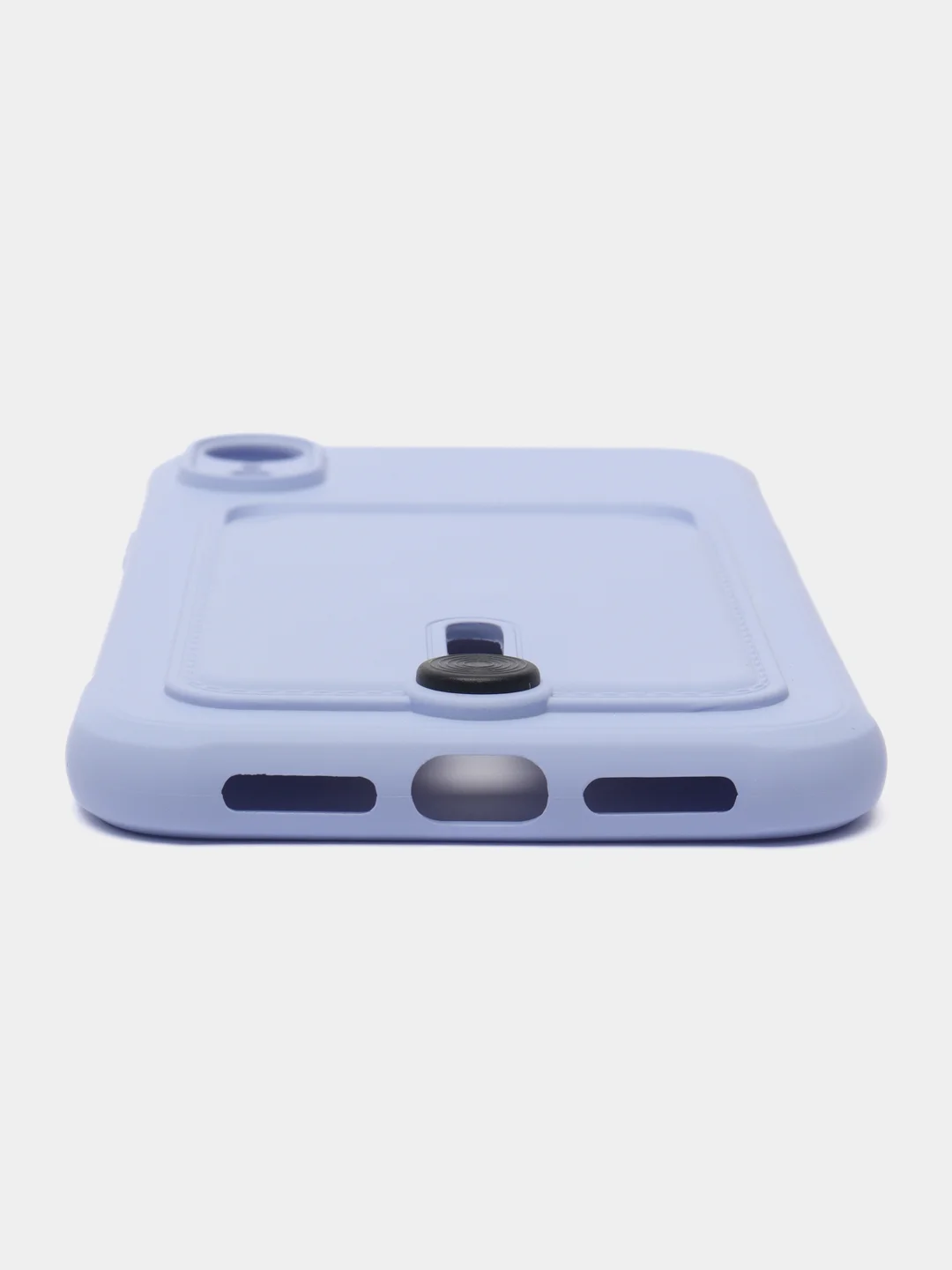 Лавандовый силиконовый чехол для iPhone XR (Айфон ХР) с карманом для карт, чехол на айфон