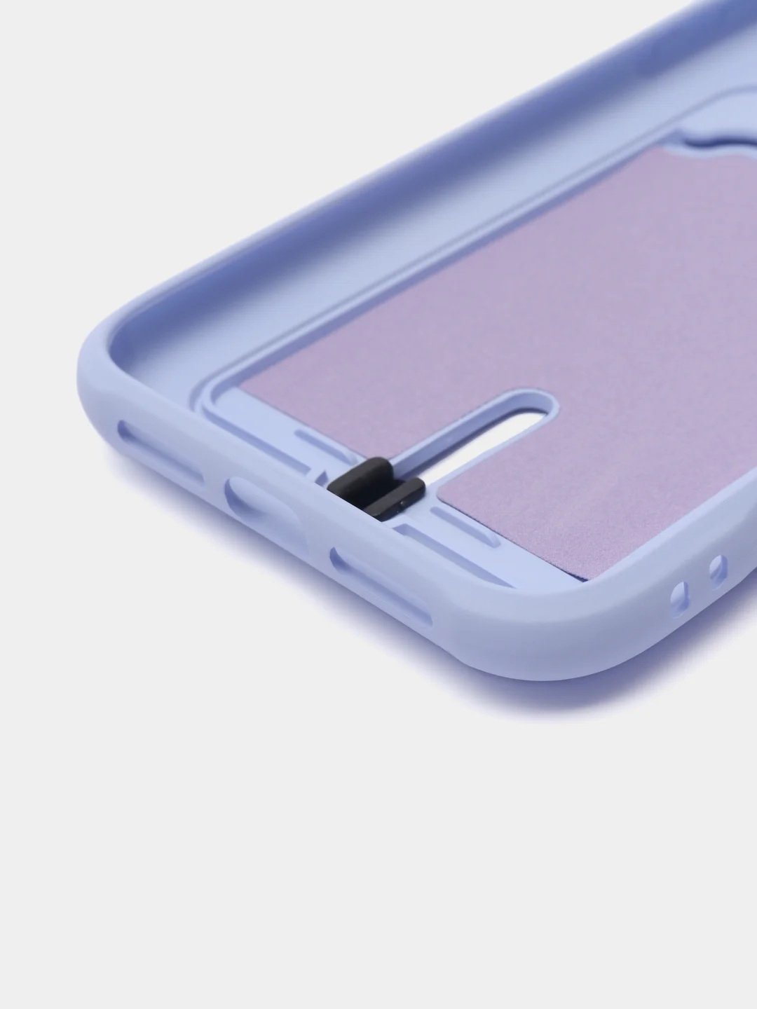 Лавандовый силиконовый чехол для iPhone XR (Айфон ХР) с карманом для карт, чехол на айфон