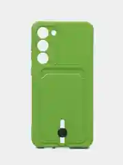 Лайм силиконовый чехол для Samsung Galaxy S23 Plus, S23+ (Самсунг Галакси С23 Плюс), с карманом