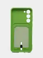Лайм силиконовый чехол для Samsung Galaxy S23 Plus, S23+ (Самсунг Галакси С23 Плюс), с карманом