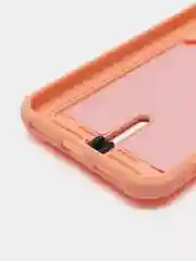 Пудровый силиконовый чехол для iPhone X, XS (Айфон Х, ХС) с карманом для карт, чехол на айфон