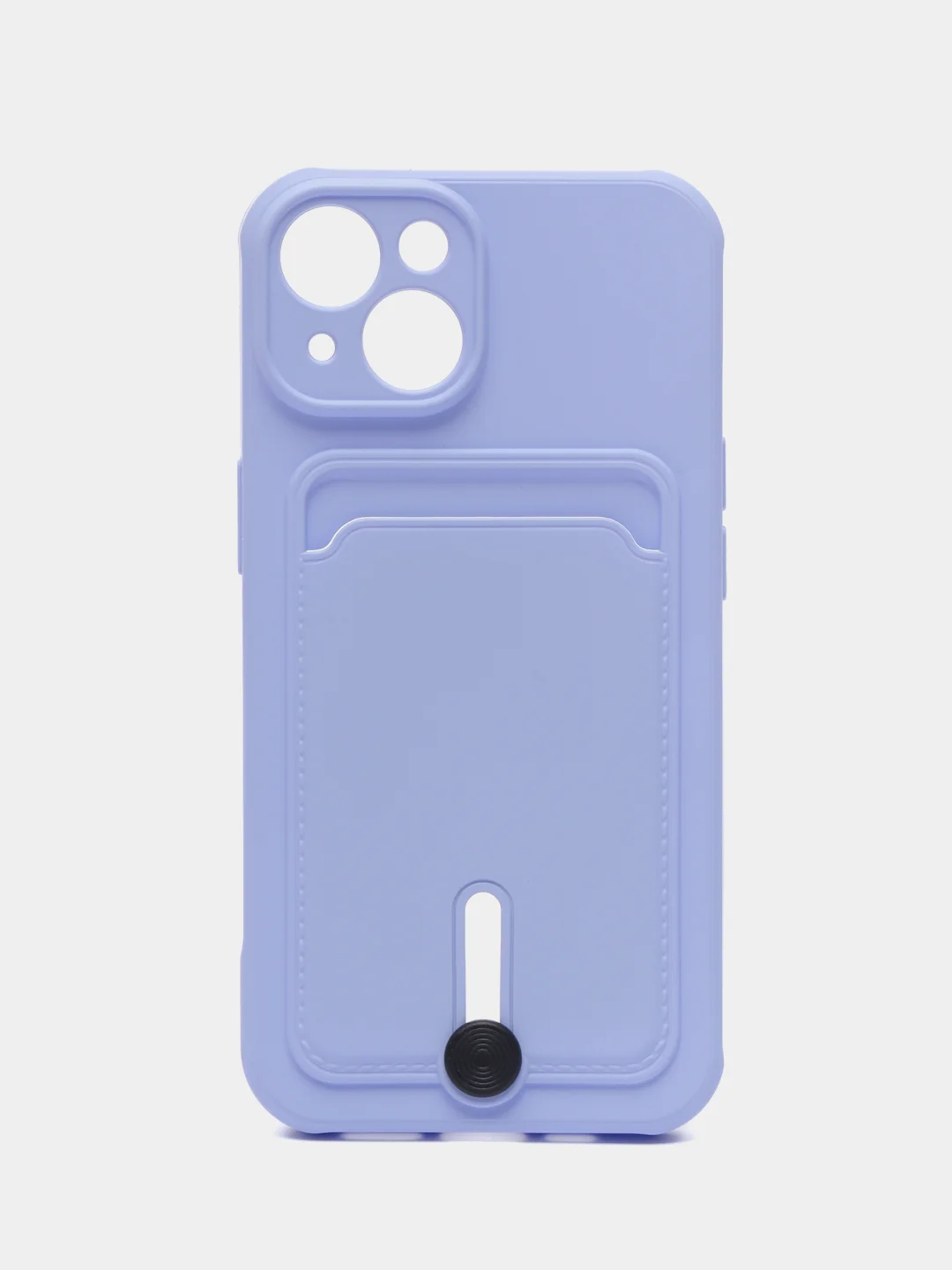 Силиконовый чехол для iPhone 14 (Айфон 14) , чехл на айфон с карманом для карт