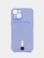 Силиконовый чехол для iPhone 14 (Айфон 14) , чехл на айфон с карманом для карт