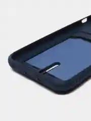 Темно-синий силиконовый чехол для iPhone XR (Айфон ХР) с карманом для карт, чехол на айфон